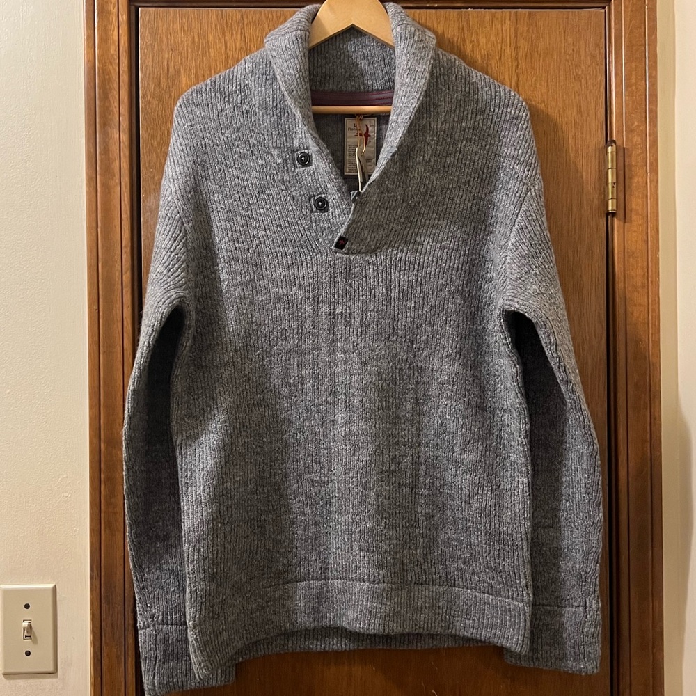 Relwen Sweater Old Salt Shawl Pullover Grey Sz L